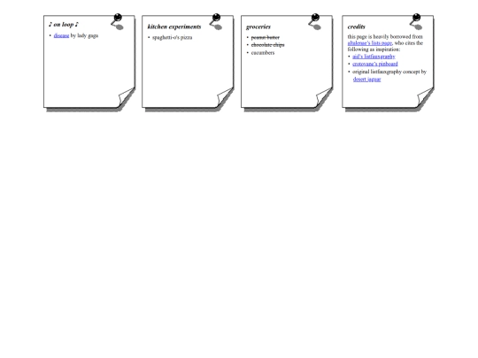 lists screenshot