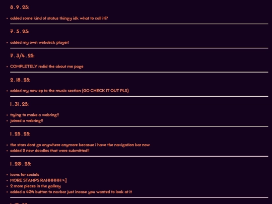changelog screenshot