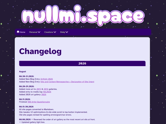 changelog screenshot