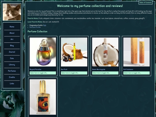 perfumes screenshot
