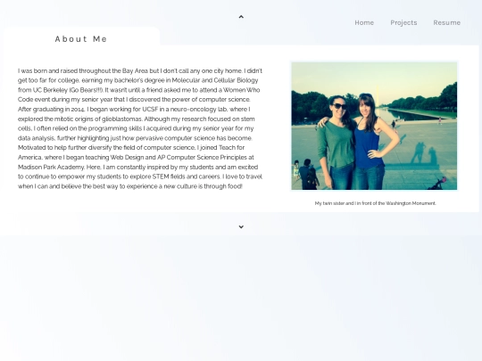 Portfolio/aboutme screenshot