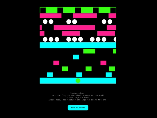 arcade/frogger screenshot