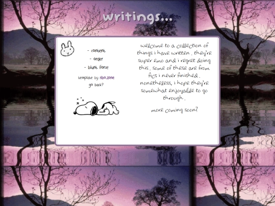 writings screenshot