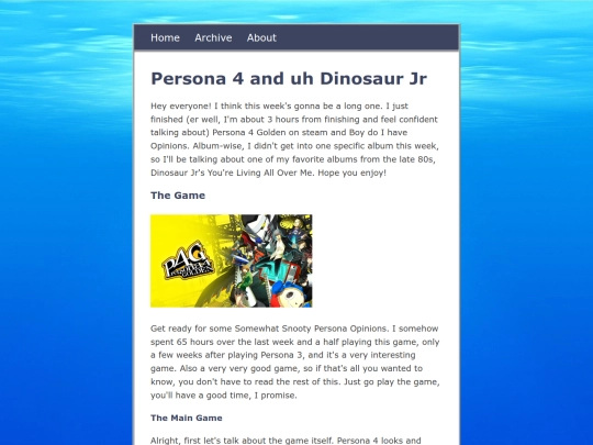 posts/2020-12-02-Persona-4-and-uh-Dinosaur-Jr screenshot