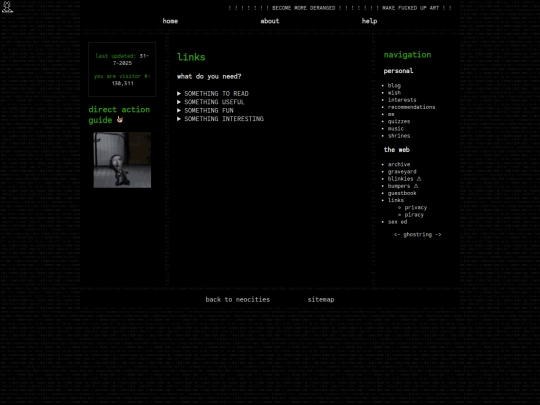 page/links screenshot