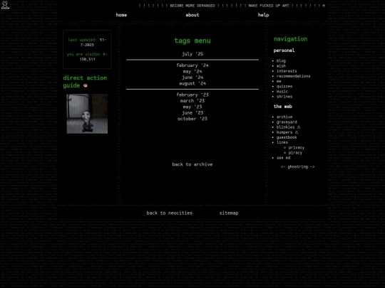 page/menu screenshot