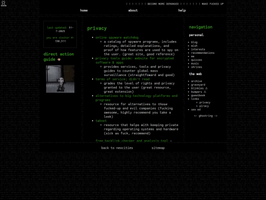 page/privacy screenshot