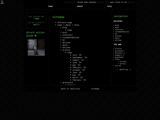 page/sitemap screenshot