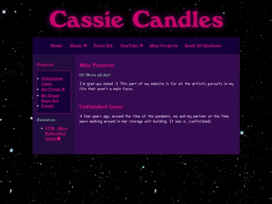 Projects screenshot