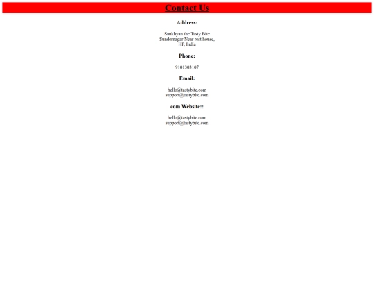 contact us screenshot