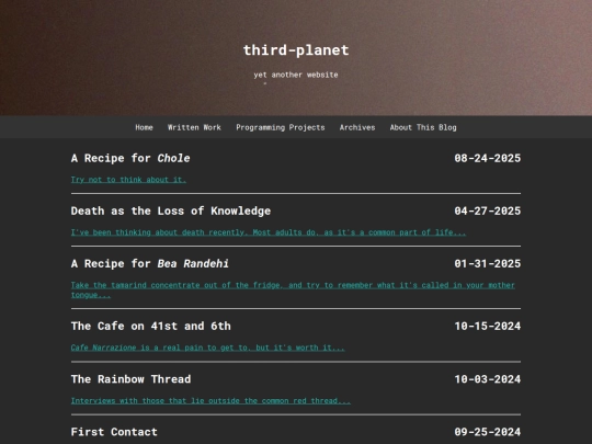 pages/archives screenshot