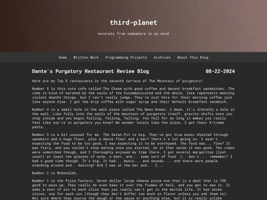 written_work/restaurant_review screenshot