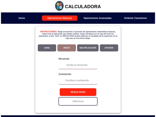 calculadora/restar screenshot