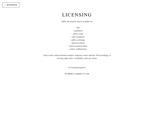 business/licensing screenshot