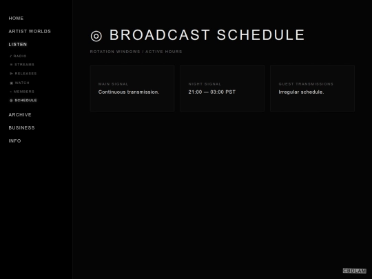 listen/z-schedule screenshot