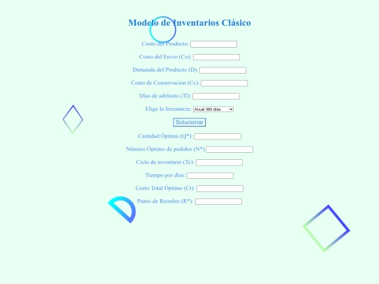 Página Investigación de Operaciones/ModeloInventariosNormal screenshot