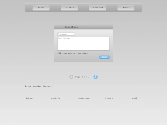 guestbook screenshot