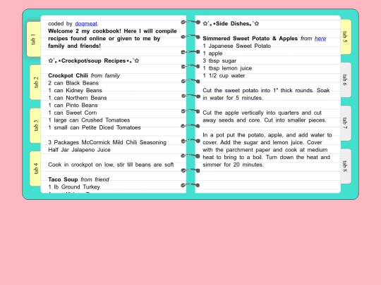 pages/recipes screenshot