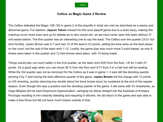 Celtics/round1/game2review screenshot