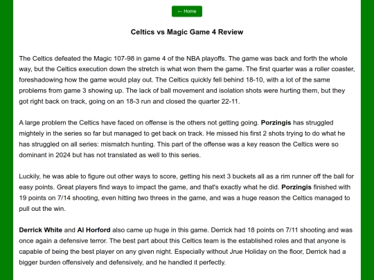 Celtics/round1/game4review screenshot