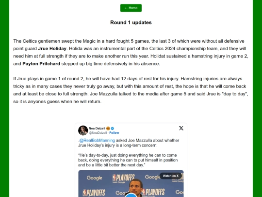 Celtics/round1/round1updates screenshot