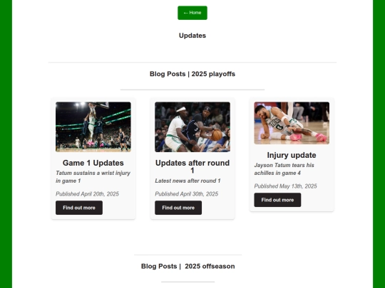 Celtics/updates screenshot