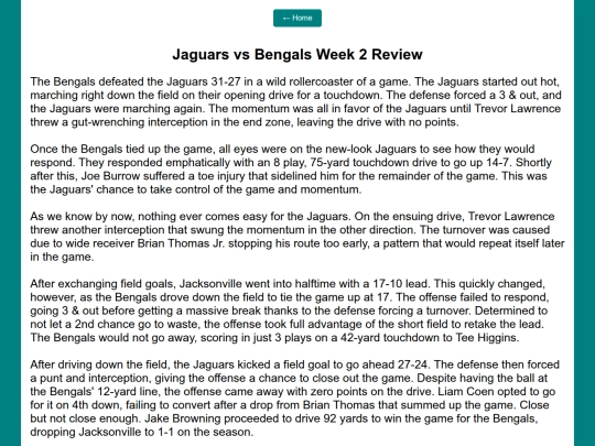 Jaguars/2025season/Jaguars-Bengals-week-2-review screenshot