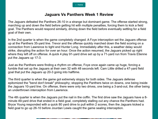 Jaguars/2025season/Jaguars-Panthers-Week-1-Review screenshot