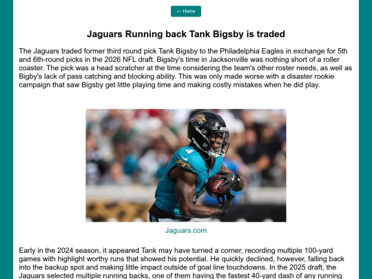 Jaguars/2025season/Tank-Bigsby-Traded screenshot