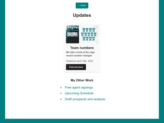 Jaguars/updates screenshot