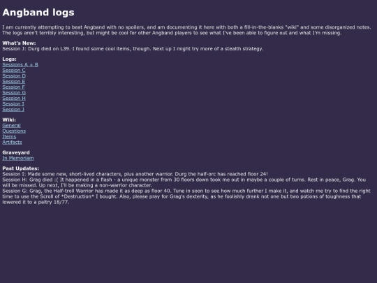 ANGBAND screenshot