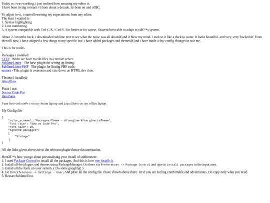 MySublimeTextPersonalisation screenshot