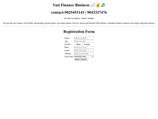 vasi/register screenshot