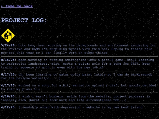 projectlog screenshot