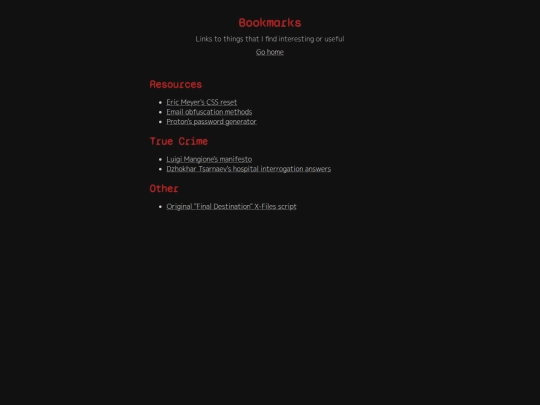 bookmarks screenshot