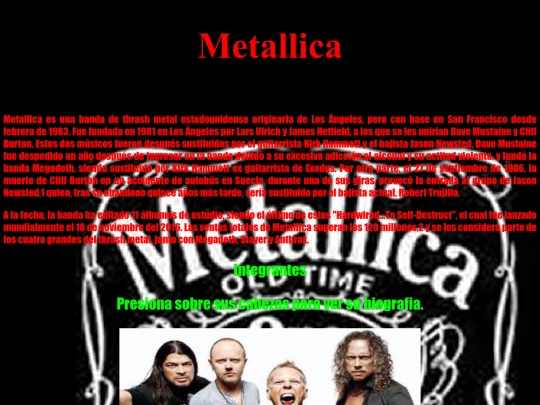TheBigFour/metallica screenshot