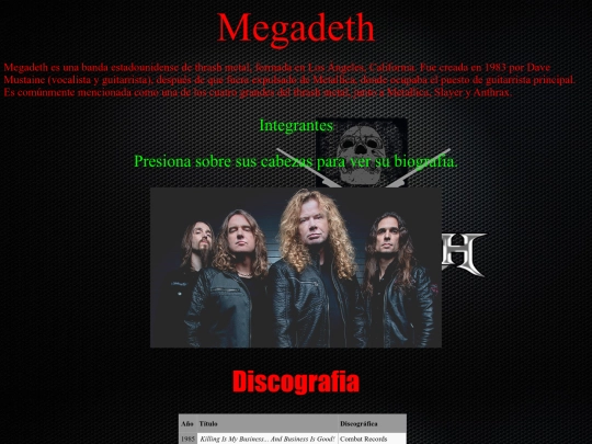 big4/megadeth screenshot