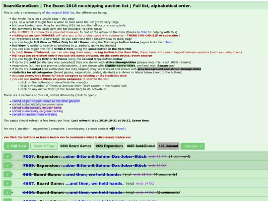 BGG/Essen_2018_auction_FULL_alphabetical screenshot
