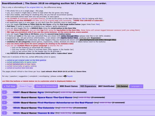 BGG/PRIVATE_Essen_2018_auction_FULL_per_date screenshot