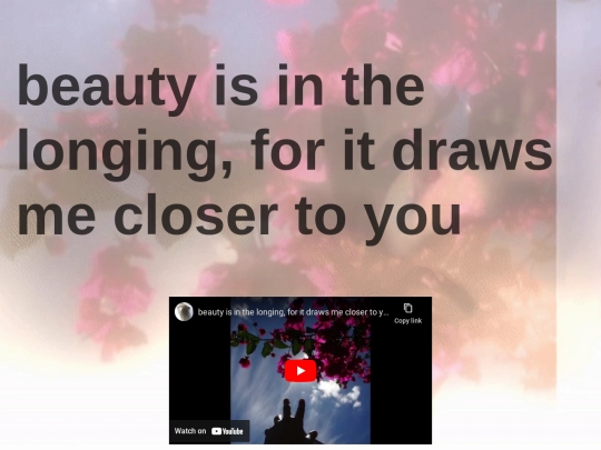 beautyisinthelonging/home screenshot