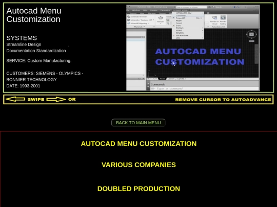 SAMPLES/CAE/MENU/AcadMenu screenshot