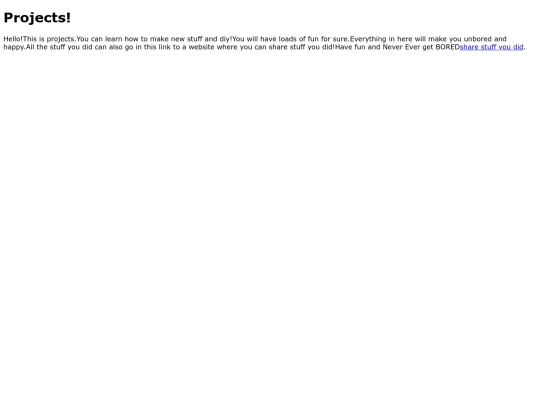 Projects screenshot