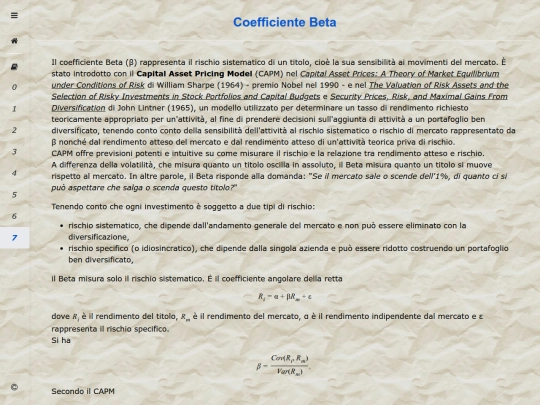 rischio/beta screenshot