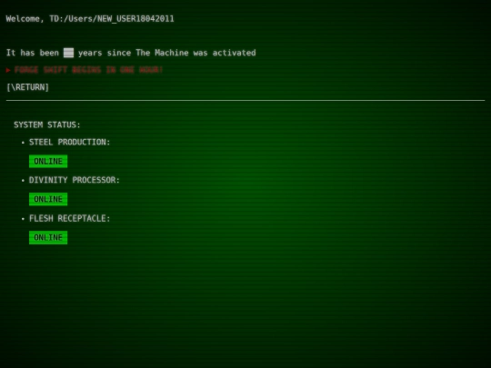 TDPOC/systemstatus screenshot
