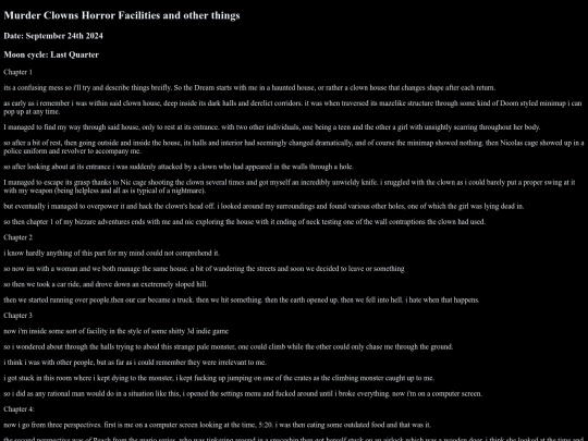 Dreams/MurderClownsHorrorFacilitiesAndOtherThings screenshot