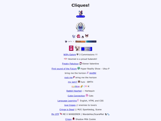 cliques screenshot