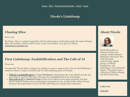 links screenshot