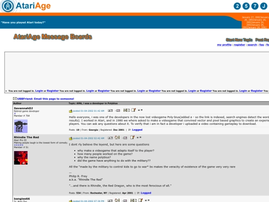 websites/AtariAge/AtariAge Message Boards _ Atari and other classic games...in song_ screenshot