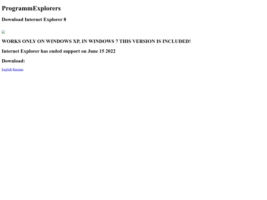programmspages/internetexplorer8 screenshot