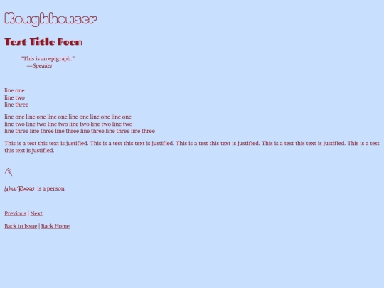 test-poem screenshot